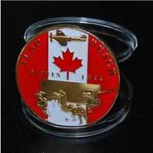 Moneda de Oro de hoja de arce canadiense, moneda de playa Juno 1944.6.6, 1 unids/lote 2024 - compra barato