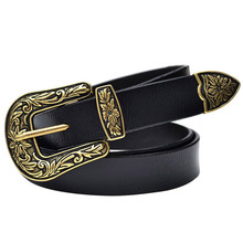 Trend Women belt retro fashion Alloy pin buckle belt high quality business affairs Women casual belt 110-125cm 2024 - buy cheap