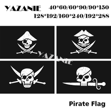 YAZANIE Any Size Large Custom Pirate Flags and Banners One Piece Jolly Roger Skull Cross Bones Skull Flag Home Praty Decoration 2024 - buy cheap