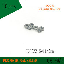 10 pçs/lote F685ZZ ABEC-3 P6 Rolamentos Duplo-blindado Flangeada Rolamentos 5x11x5mm de Esferas Em Miniatura rolamento para o Modelo de Impressora 2024 - compre barato