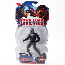 Figura de ação dos vingadores 17cm, pvc, modelo colecionável de super herói, capitão américa 3, guerra civil, pantera negra 2024 - compre barato