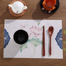 5pcs/lot China Ink Painting PVC Placemat Dinner Table Mat Insulation Pad Cup Pads Coasters Table Decor Cloth Mat Non-slip Mantel 2024 - buy cheap