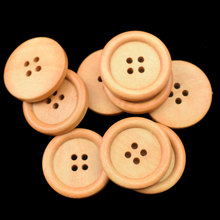 50 piezas 4 agujeros redondos de madera marrón costura botones naturales Scrapbooking Ropa Accesorios DIY 2024 - compra barato