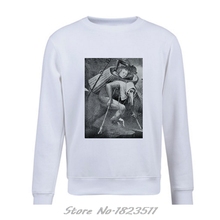 Loose Black Men Hoodie pullover Jacket Hieronymus Bosch " Last Judgement " Detail Medieval Art Apocalypse Sweatshirt Cool Tops 2024 - buy cheap