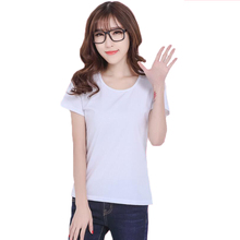 Women Summer T shirts Brand New Fashion Women's Cotton Short Sleeved O-Neck Solid Color T-shirt Women Fashion Tshirt Tops 2024 - buy cheap