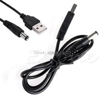 Cabo de alimentação com porta usb para 5.5mm / 2.1mm 5v dc, conector de tambor 2024 - compre barato