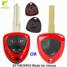 KEYECU Replacement Remote Key Shell Case Fob 3 Butttn for Ferrari California 458 612 599 Uncut GT15R/SIP22 Blade With Logo 2024 - buy cheap