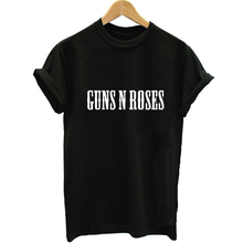 100% Cotton except grey guns n roses T shirt Women Print Tshirt Womens T-shirt 2018 Summer Tee Shirts Female Girls 2024 - buy cheap