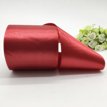 Cinta de satén de seda rojo profundo, 5 yardas/lote, 4 pulgadas, 100mm, decoración para fiesta de Navidad de boda, embalaje de regalo artesanal 2024 - compra barato