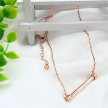OUFEI Chain Necklace Stainless Steel Rose Gold Necklace Stone Collares Women Jewelry Fashion Choker Valentines Day Gift 2024 - buy cheap