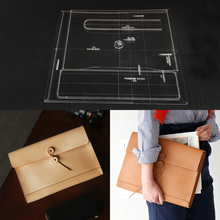 Modelo de couro acrílico para faça você mesmo, artesanato em couro, bolsa, arquivo, pacote, padrão de costura, ferramentas de costura, estêncis 2024 - compre barato
