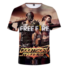 Camiseta com jogo de tiro livre de fogo, camiseta 3d para homens, mulheres, crianças, moda verão, camiseta harajuku, meninos/meninas, roupas casuais 2024 - compre barato