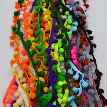 5yards/lot  Sewing Accessories 1cm Pompom Trim Pom Pom Bobble Braid Tassel Ball Fringe Ribbon Lace Fabric DIY Material Crafts 2024 - buy cheap
