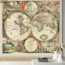 beibehang Custom photo wallpaper mural European retro world nautical map wall papers home decor papel de parede infantil 2024 - buy cheap