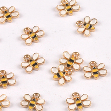 10pcs Shuangshuo Fashion Enamel bee Pendant Jewelry Fashion Charms for Decoration Christma 9x10mm YKL0650 2024 - buy cheap