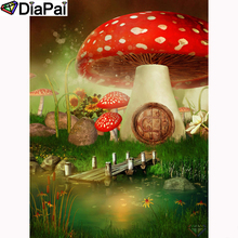 DIAPAI Diamond Painting 5D DIY 100% Full Square/Round Drill "Mushroom house" Diamond Embroidery Cross Stitch 3D Decor A23658 2024 - buy cheap