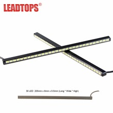 LEADTOPS 2X 30LED SMD 5630 LED Car DRL Fog Daytime Running Light  Ultra-thin Invisible Waterproof LED DRL Strip CJ 2024 - buy cheap