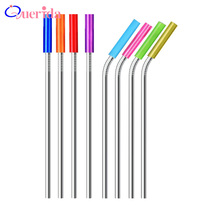10Pcs/Lot 304 Stainless Steel Straw Silicone Sleeve 6/8mm Caliber Food Grade Reusable Silicone Tips Drinking Straws Accessories 2024 - buy cheap