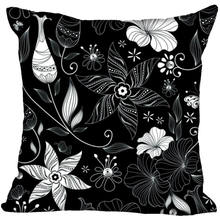 Custom Pillowcase Black and white pattern Zipper Pillow Cover 35X35,45X45,60X60cm(Two Sides) Print Your Pictures Pillow Cases 2024 - buy cheap