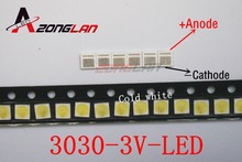 20 шт EVERLIGHT светодиодный подсветка 1W 3030 3V холодный белый 80-90LM ТВ применение 62-113TUN2C/S5000-00F/TR8-T 2024 - купить недорого