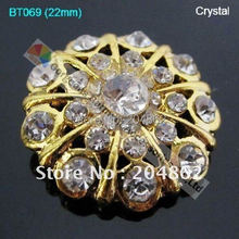 20 piezas 22mm Botón de cristal de moda botón diamante en oro plateado 2023 - compra barato