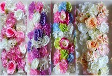 Chumbo Estrada Casamento Hortênsia de Flores de Seda Artificial Peony Rose Flor para o Casamento Arch Pavilhão Quadrado Cantos Decorativos Flores 2024 - compre barato