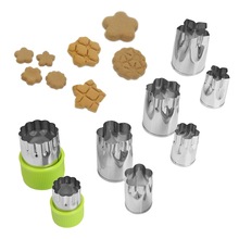 Stainless Steel Mould Accessories 8pcs/Set Cookie Fondant Pastry Fruit Vegetable Cutter Flower Shape Mold Kitchen Tools 2024 - buy cheap