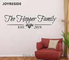 Family Beautiful Quotes Wall Decal Custom The Family Last Name Design Wall Sticker Home Rooms Sweet Decor Vinyl Wall Decals M028 2024 - buy cheap