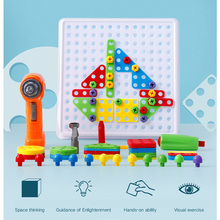 Criativo Porca Broca Elétrica Ferramenta Jogo do Enigma DIY Broca Parafuso kits de Construção do Modelo de Construção Educacional Blocos Define Brinquedos de Meninos 2024 - compre barato
