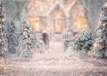 Christmas Tree White Winter Fairy Magic Santa Claus bokeh photo backdrop   Computer print party background 2024 - buy cheap