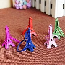 Metal Colorful Paris Eiffel Tower Model Keychain 5CM  Car Hanging Decoration Key Ring Multicolor Optional Interesting Gift 2024 - buy cheap