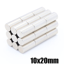 10pcs 10x20 mm super strong cylindrical magnet neodymium magnet 10x20mm N35 magnet rare earth magnet 10 * 20mm 2022 - buy cheap