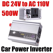 Car Power Inverter Converter 500W Watt DC 24V to AC 110V USB Adapter Portable Voltage Transformer Car Chargers Power Supply 2024 - buy cheap