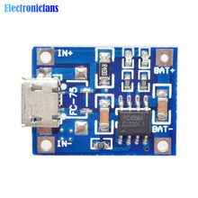 Placa de cargador de batería de litio TP4056, microusb, 5V, 1A, 18650, con indicador Led, protección automática, 4,5 ~ 5,5 V, 10 Uds. 2024 - compra barato