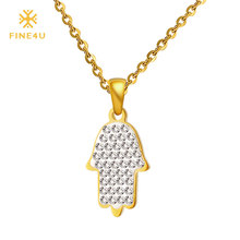 2019 New FINE4U N086 Penguin Pendant Necklace with Cubic Zirconia 316L Stainless Steel Choker Necklaces For Women 2024 - buy cheap
