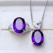 shilovem 925 sterling silver Piezoelectricity amethyst Rings pendants fine Jewelry send necklace new wedding gift mtz101409agz 2024 - buy cheap