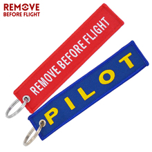 Llavero bordado de piloto para coche y motocicleta, 1 unidad, para regalos de aviación, llavero Fob, etiqueta para llave 2024 - compra barato