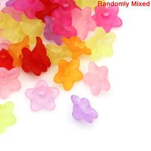 DoreenBeads 800Pcs Mixed Flower Frosted Acrylic Beads 10x4mm(B12046), yiwu 2024 - buy cheap