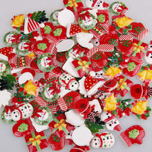 Mix Designs 30pcs Christmas Tree Shoes Snowman Gift Dessert Cartoon DIY Resin Flatback Cabochon Lucky Bag DIY Phone Case Beauty 2024 - buy cheap