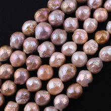 Perla de agua dulce Multicolor Natural, redonda, 12-13MM, hilo de filamento holgado de 14,5" 2024 - compra barato