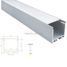 Juegos de 20X1 M/lote de perfil de aluminio montado en superficie para led y carcasa de aluminio led de forma cuadrada para lámparas suspendidas de techo 2024 - compra barato