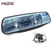 HGDO DVR Car dash cam Dual Lens Rearview Mirror 4.3inch Full HD 1080P Video Recorder DVR Auto Registrator Camcorder dash camera 2024 - buy cheap