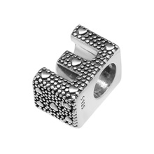 Fits For Pandora Charms Bracelets Letter E Beads 100% 925 Sterling-Silver-Jewelry Free Shipping 2024 - buy cheap