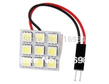 Interior do carro branco x 9 smd 5050 led t10 ba9s., adaptador de lâmpada de painel festoon. 1 peça. 2024 - compre barato