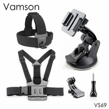 Vamson para gopro hero 9 8 7 5 4 4 sessão acessórios conjunto cabeça cinta cinta no peito ventosa para xiaomi para yi 4k para eken vs69 2024 - compre barato