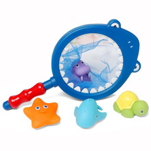 4Pcs/Set Fishing Toys Network Bag Pick Up Cat&Fish Kids Toy Swimming Classes Summer Play Water Bath Doll Water Spray Bath Toys 2024 - buy cheap