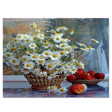 3D Diamond Embroidery Needlework Square DIY Diamond Painting Fashion Home Decor Cross Stitch Painting White Flowers Strawberry 2024 - buy cheap