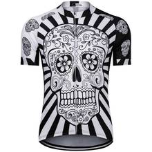 SPTGRVO Lairschdan Men Skull Cycling Jersey Shirt 2019 Enduro MX Mtb Summer Short Sleeve Mountain Bike Clothing Downhill Clothes 2024 - buy cheap