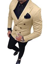 Men's Suit 2 Piece Formal Double Breasted Groom Blazer Mens Wedding Suits 2024 - buy cheap