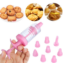 Cookies Press Cutter Baking Tools Cookie Biscuits Press Machine Kitchen Tool and 8 Nozzles @A 2024 - buy cheap